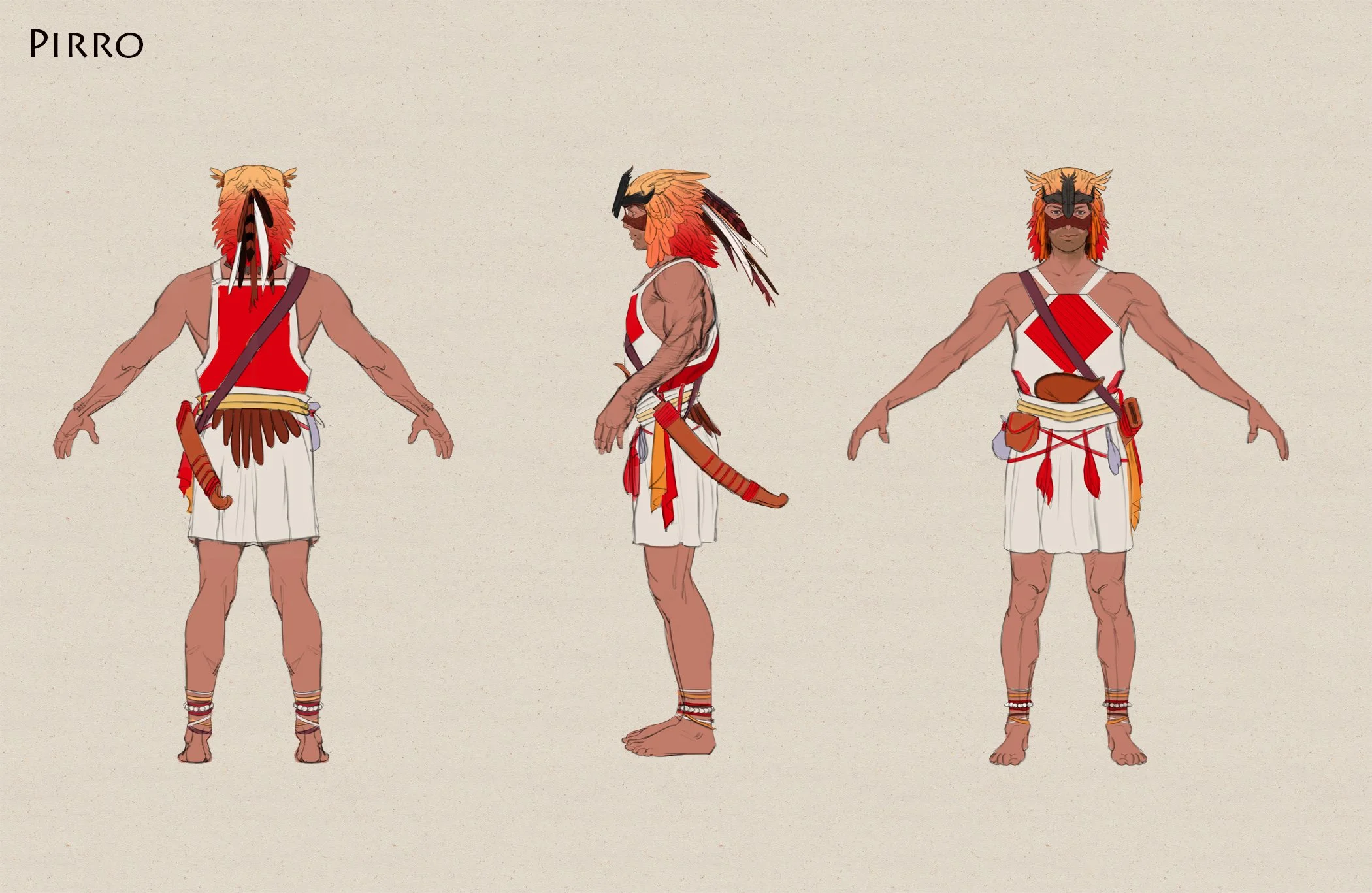  Character costume and pose design for visual development for adventure film by concept artist Paul Temple  