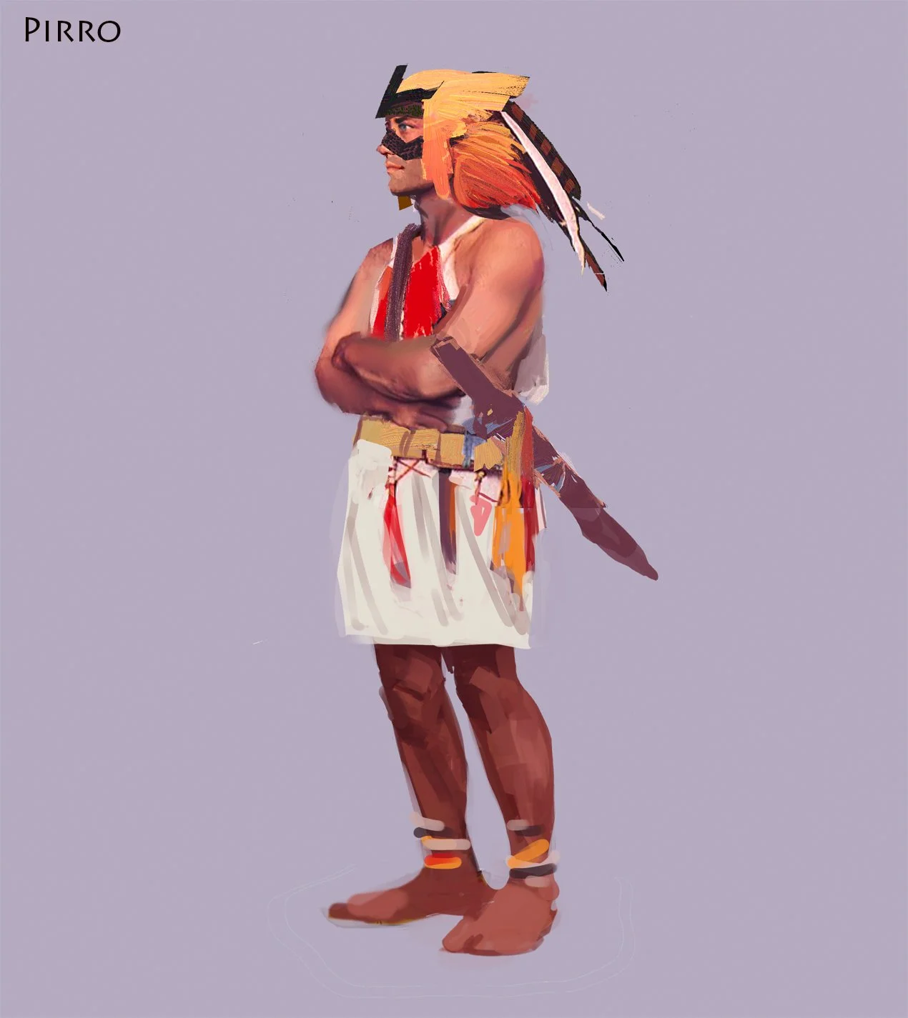  Character costume and pose design for visual development of a fantasy film project. Art by concept artist Paul Temple 