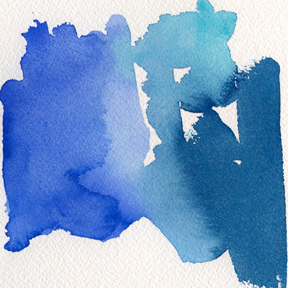 Ultramarine, Cobalt, Cerulean, Cobalt Turquoise and Prussian blues
