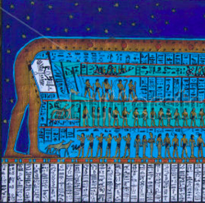 Egyptian papyrus painting