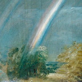 John Constable, "Landscape with a Double Rainbow" (detail), 1812