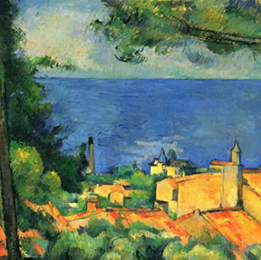 Cezanne, "The Gulf of Marseilles" (detail), 1885