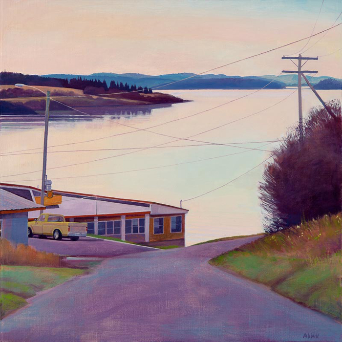 Susan Abbott, "Sunday Morning Coffee", 24" x 24", oil on linen panel