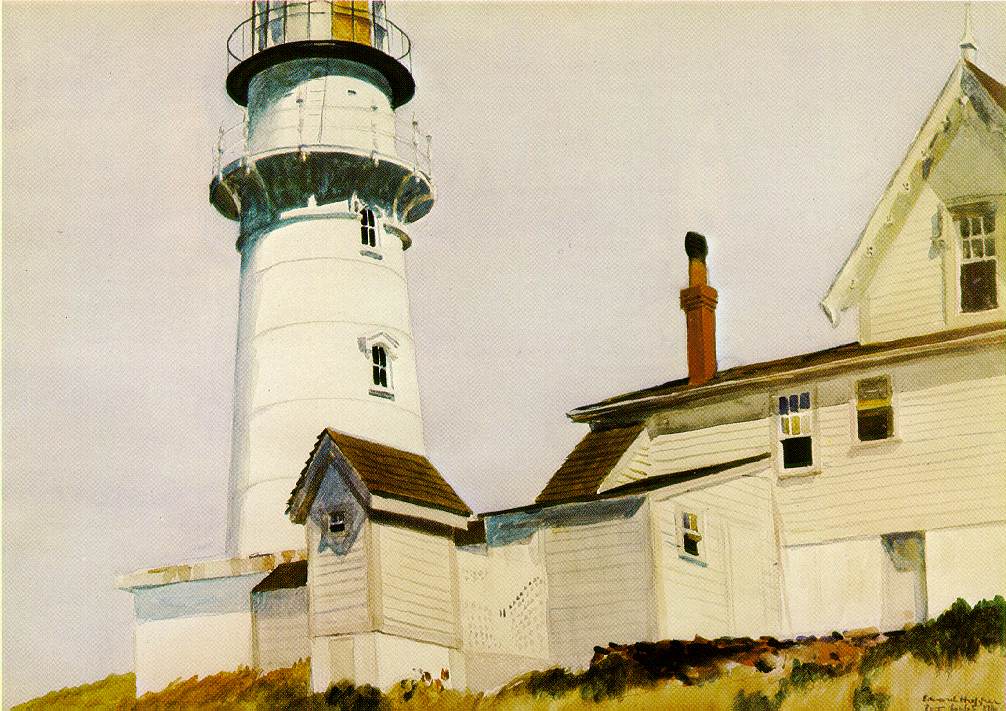 Edward Hopper, "Light at Two Lights", watercolor