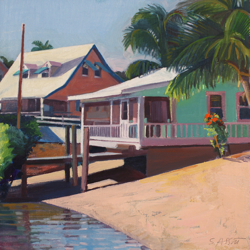 Abbott, "High Noon, Dockside", oil