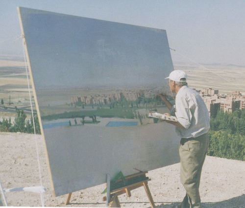 Antonio Lopez Garcia painting in Madrid.