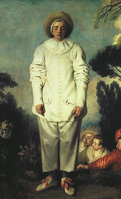 Jean-Antoine Watteau, "Pierrot" (detail)