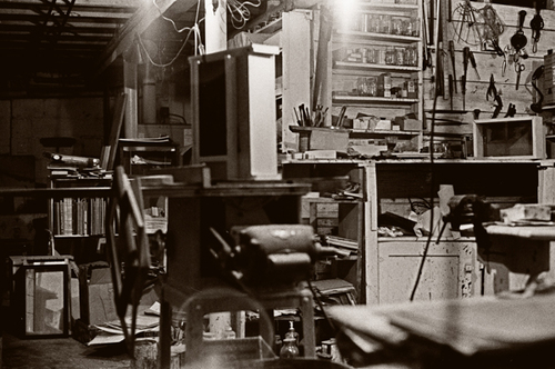 Joseph Cornell's studio