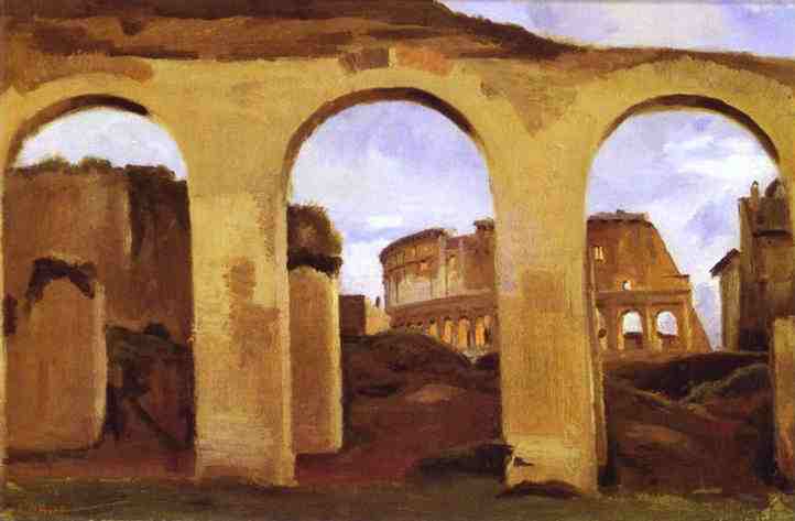 Camille Corot, "The Colosseum Seen through the Arcades of the Basilica of Constantine"