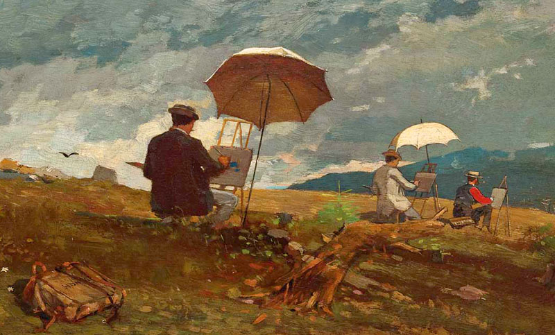 Winslow Homer, "Artists Sketching" (detail)