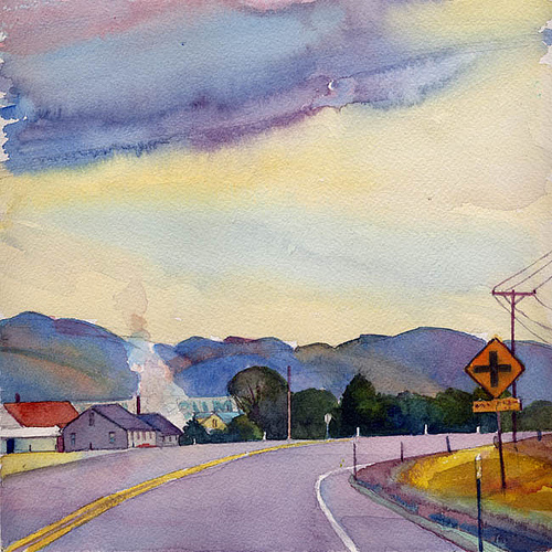watercolor, 10" x 10", Private Collection