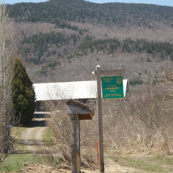 Entrance to the Wildlife Management Area that's adjacent to cropland