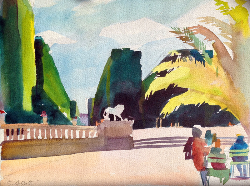 10" x 13", watercolor on Arches paper