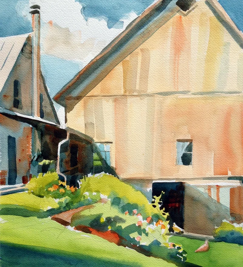14" x 13", watercolor on Arches paper