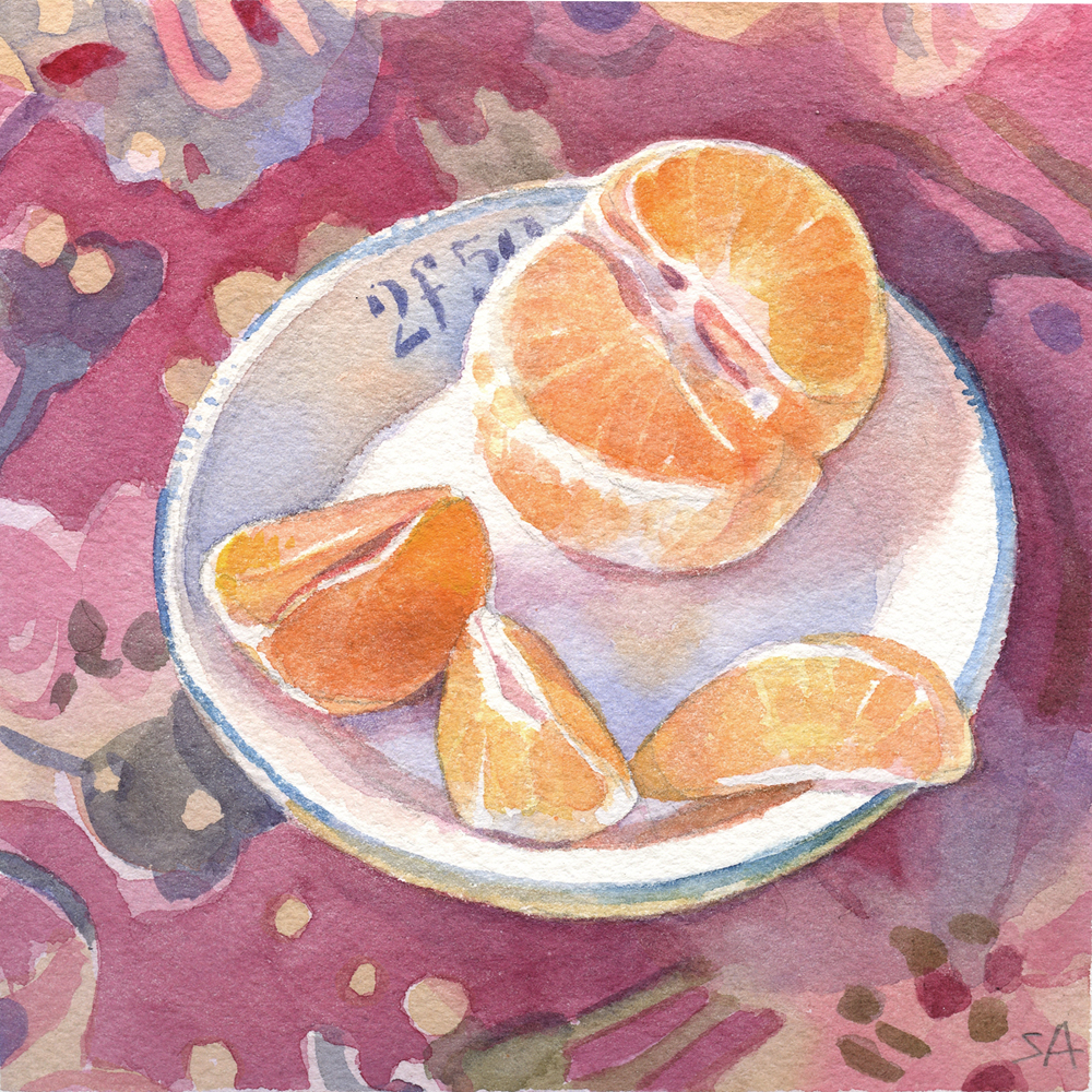 6" x 6", watercolor on Arches paper