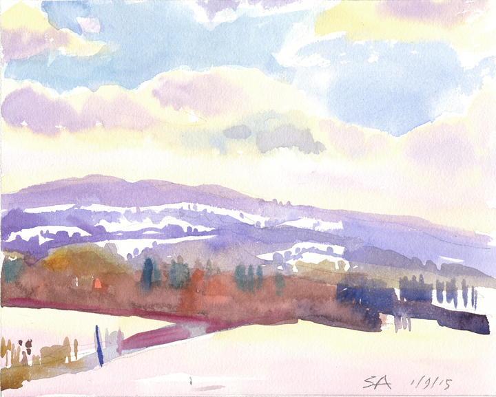 8" x 10", watercolor on Arches paper