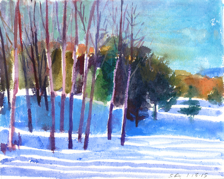 8" x 10", gouache and watercolor