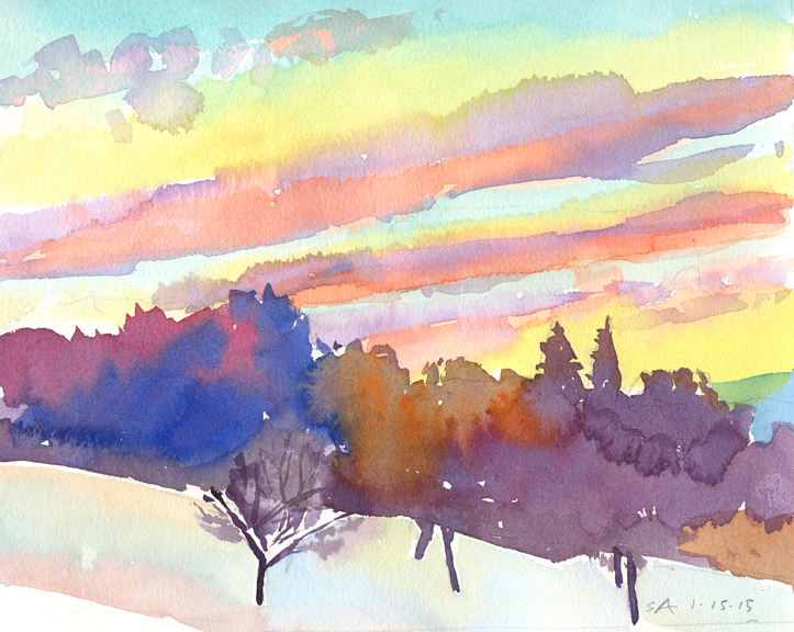 8" x 10", watercolor