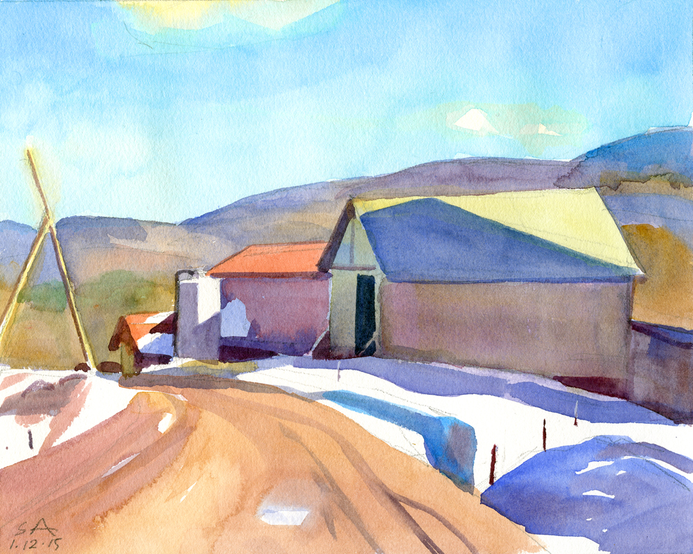 8" x 10". watercolor