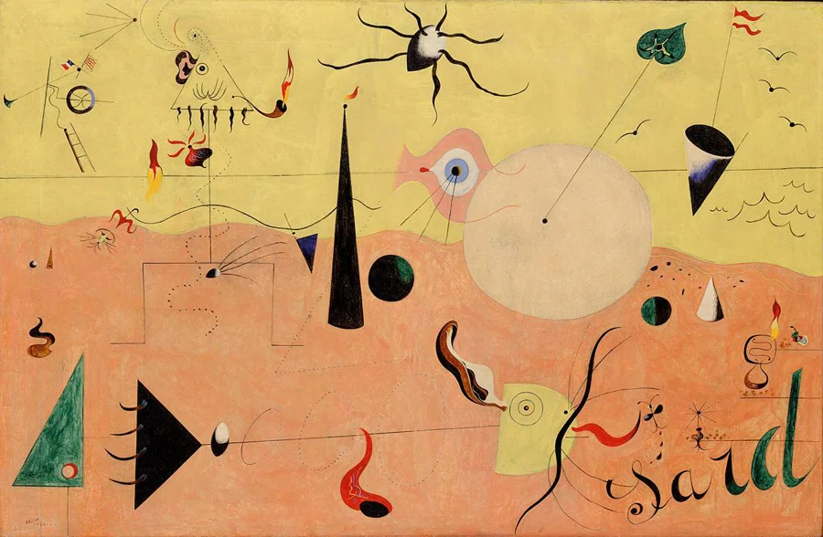 Joan Miro, "Catalan Landscape (the Hunter)", oil on canvas