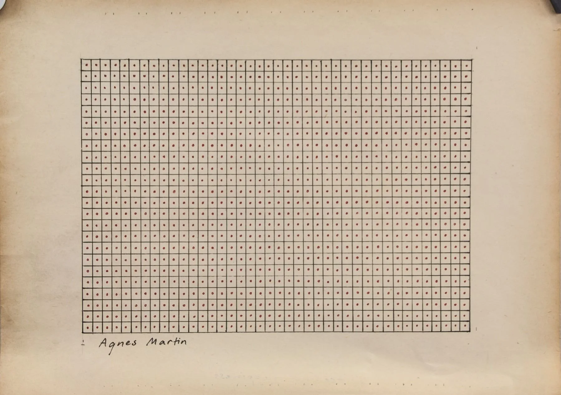 Agnes Martin, “Grid”