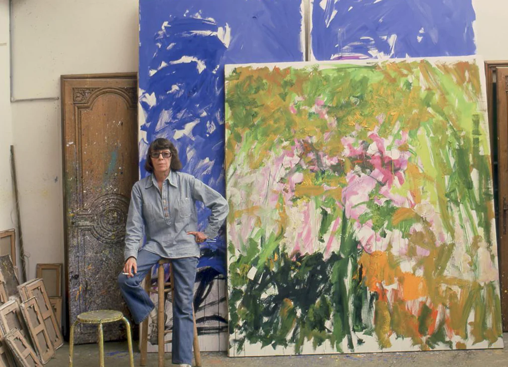 Joan Mitchell in her studio