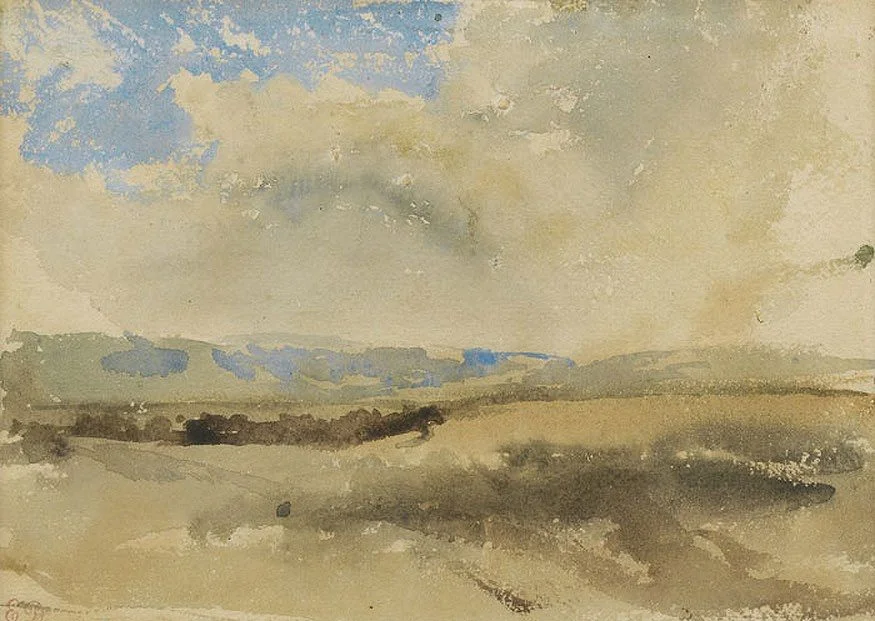 Eugene Delacroix, “Landscape Sketch”, watercolor
