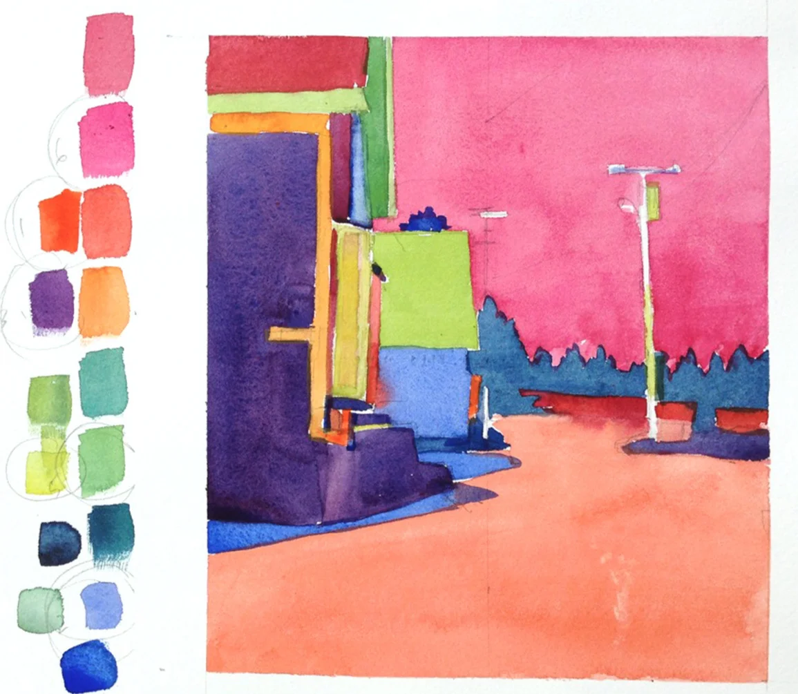 Mimi Robinson, “Color Value Study”, watercolor