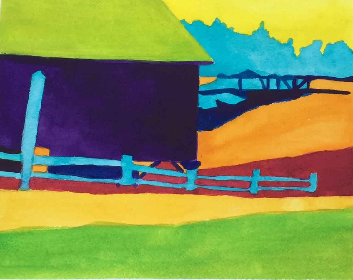 Beth Ayres, “Color Value Study”, watercolor