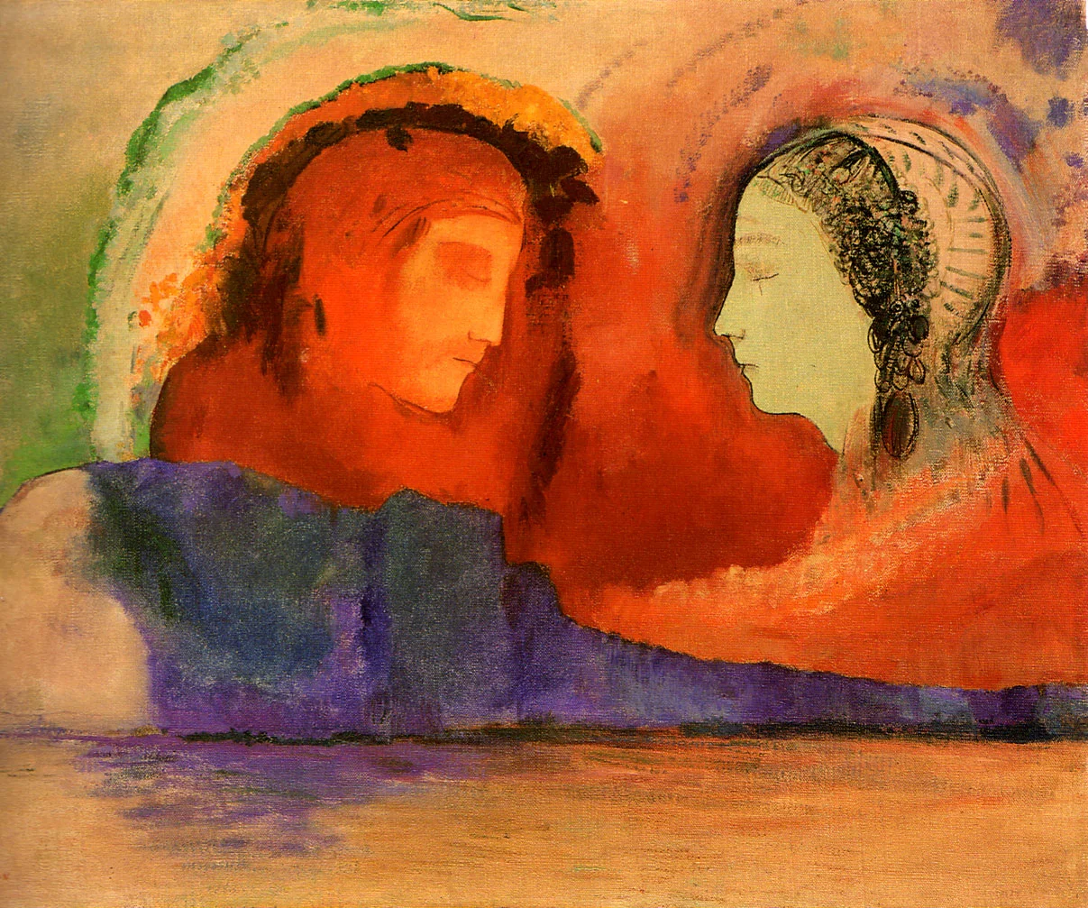 Odilon Redon, “Dante and Beatrice”, pastel