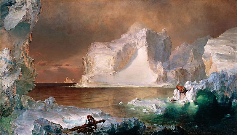 Frederick Church, “The Icebergs”, oil