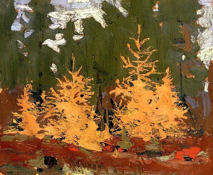 Tom Thomson, “Yellow Pines”, oil on panel