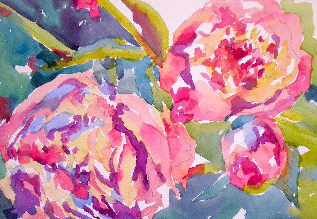 Jo McKenzie, “Peonies”, watercolor
