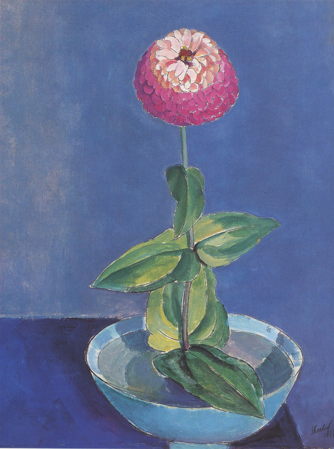 Charles Sheeler, “Flower in a Bowl”, oil on canvas