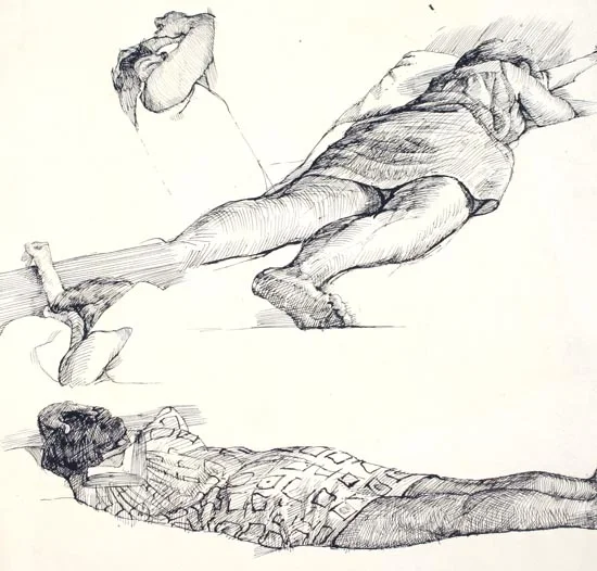 Susan Abbott, “Mother Sleeping”, pen