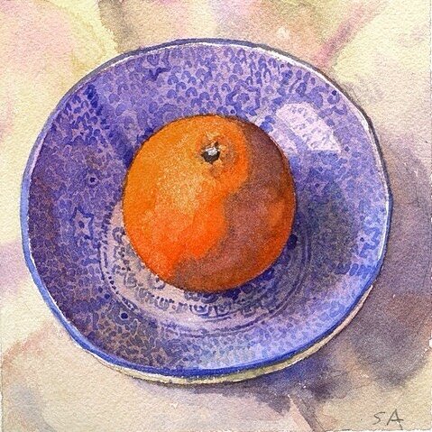 Were working on complements in my online Color for Painters class, which brought this watercolor of mine to mind.