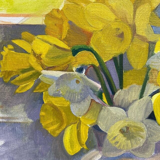 Detail of a new still life underway.