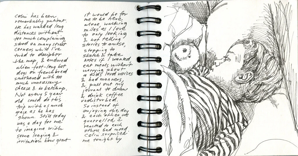 Susan Abbott, Paris sketchbook, Micron pen