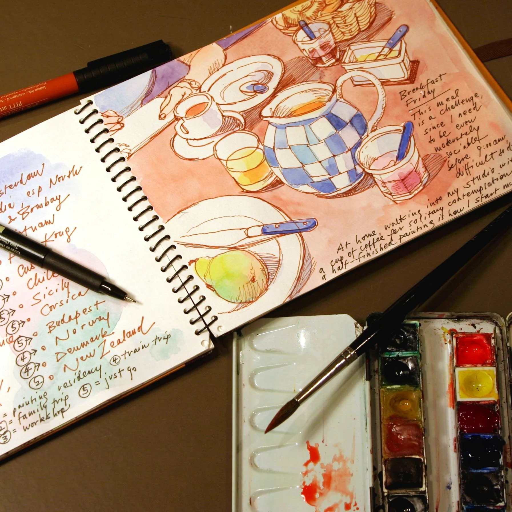 The Why’s, How’s and Rewards of Travel with Your Sketchbook (1.5 hours on demand)
