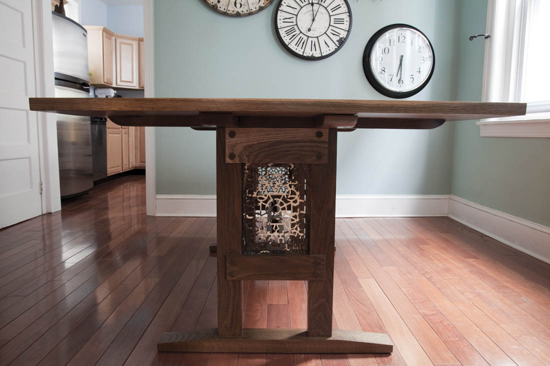 Rustic white oak kitchen table by valebruck.com