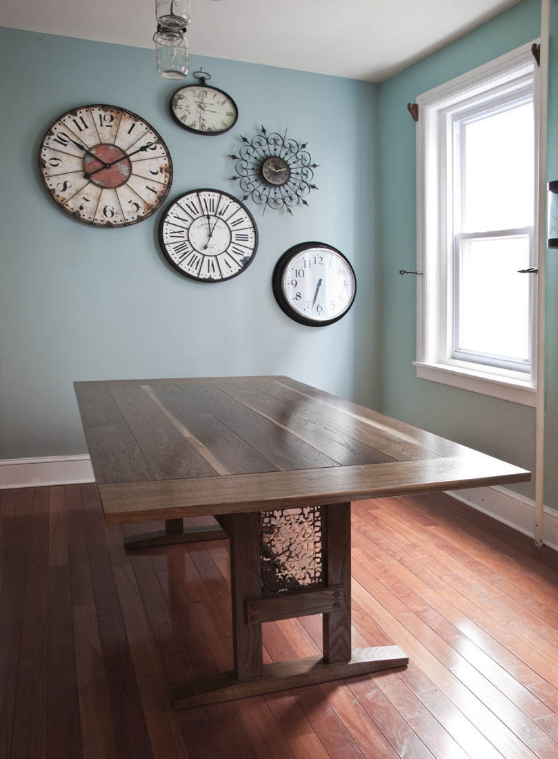 Rustic white oak kitchen table by valebruck.com