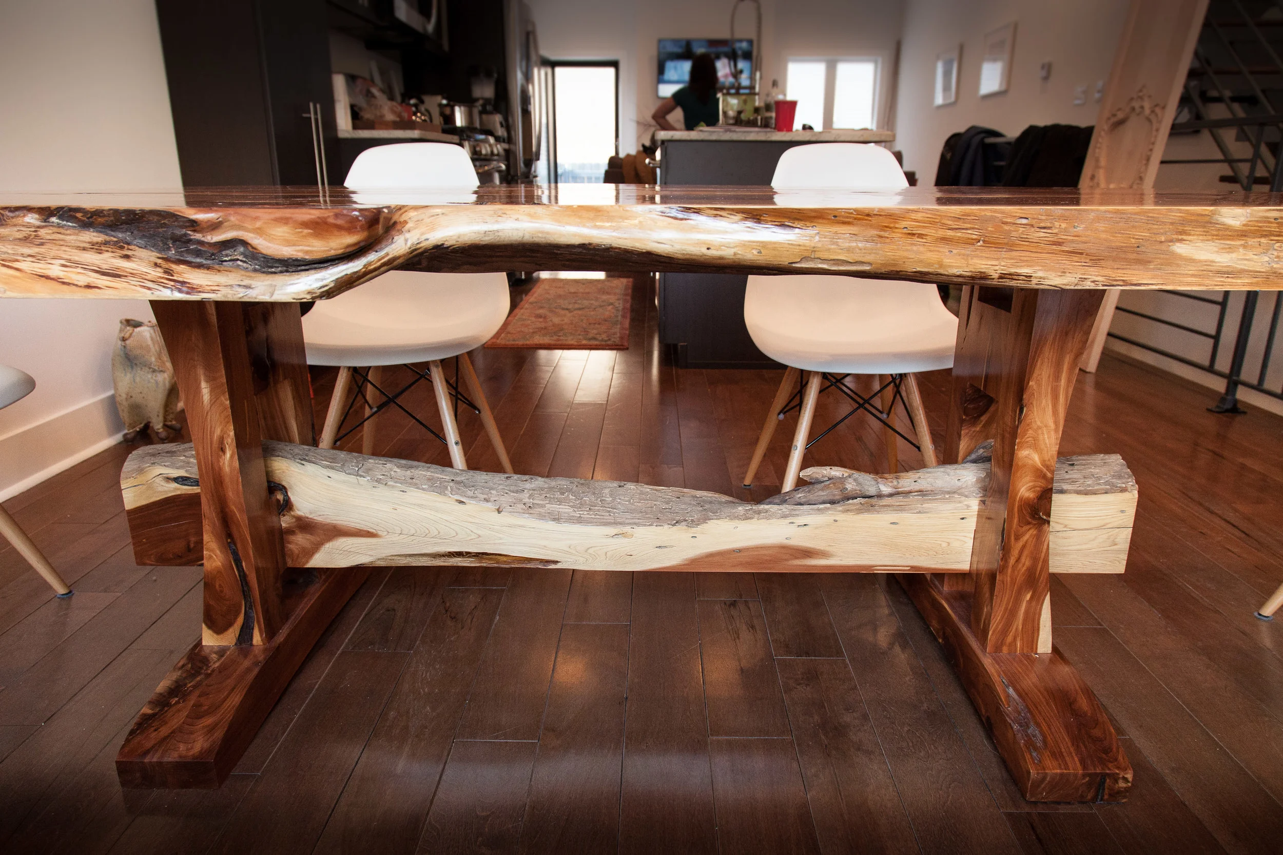Live edge cedar slab table by valebruck.com