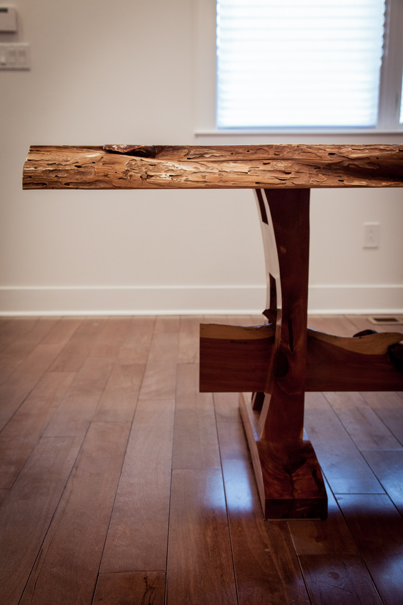 Live edge cedar slab table by valebruck.com