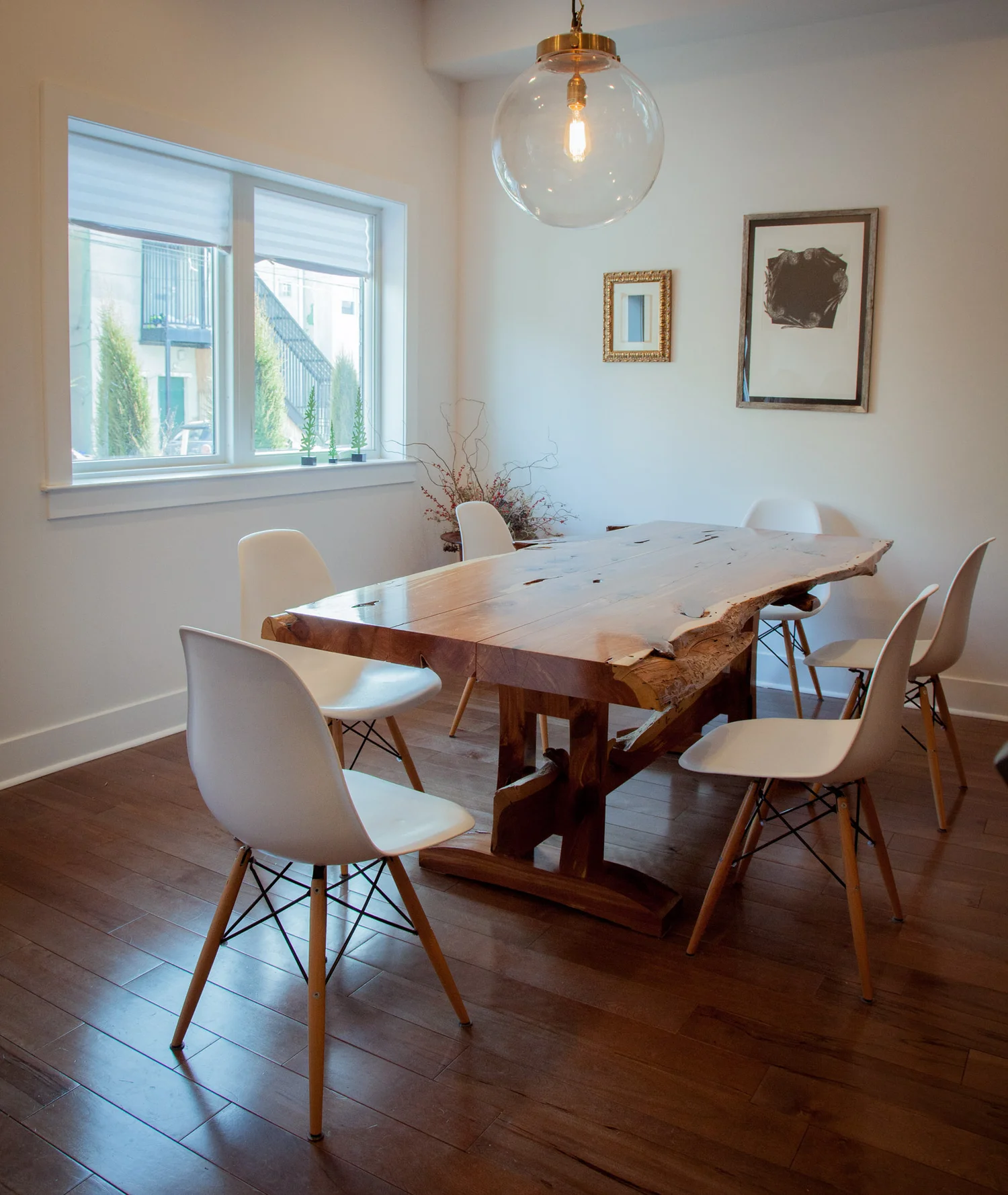 Cedar Slab Table Vale Lorin Bruck Design Cedar Slab Table Vale Lorin Bruck Design, Slab Dining Room Table