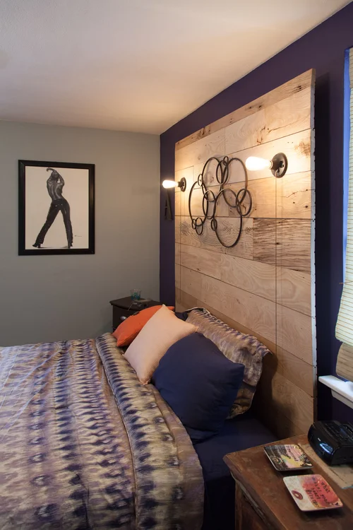 Reclaimed Wood Headboard Hovering Bedframe Vale Lorin Bruck