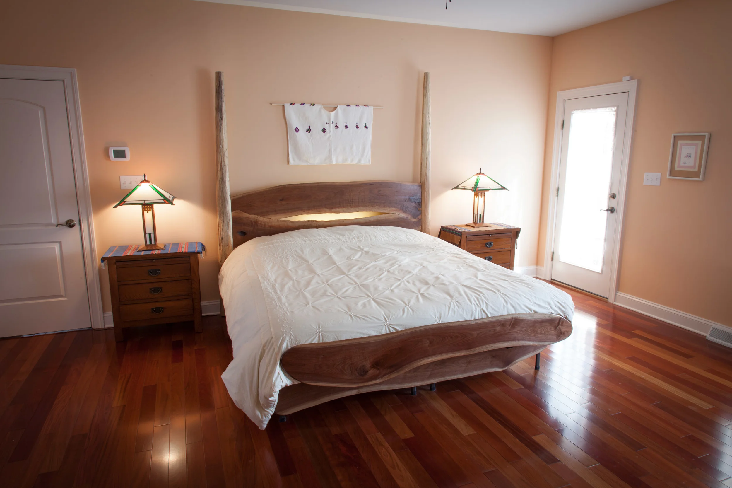 Custom walnut headboard by valebruck.com