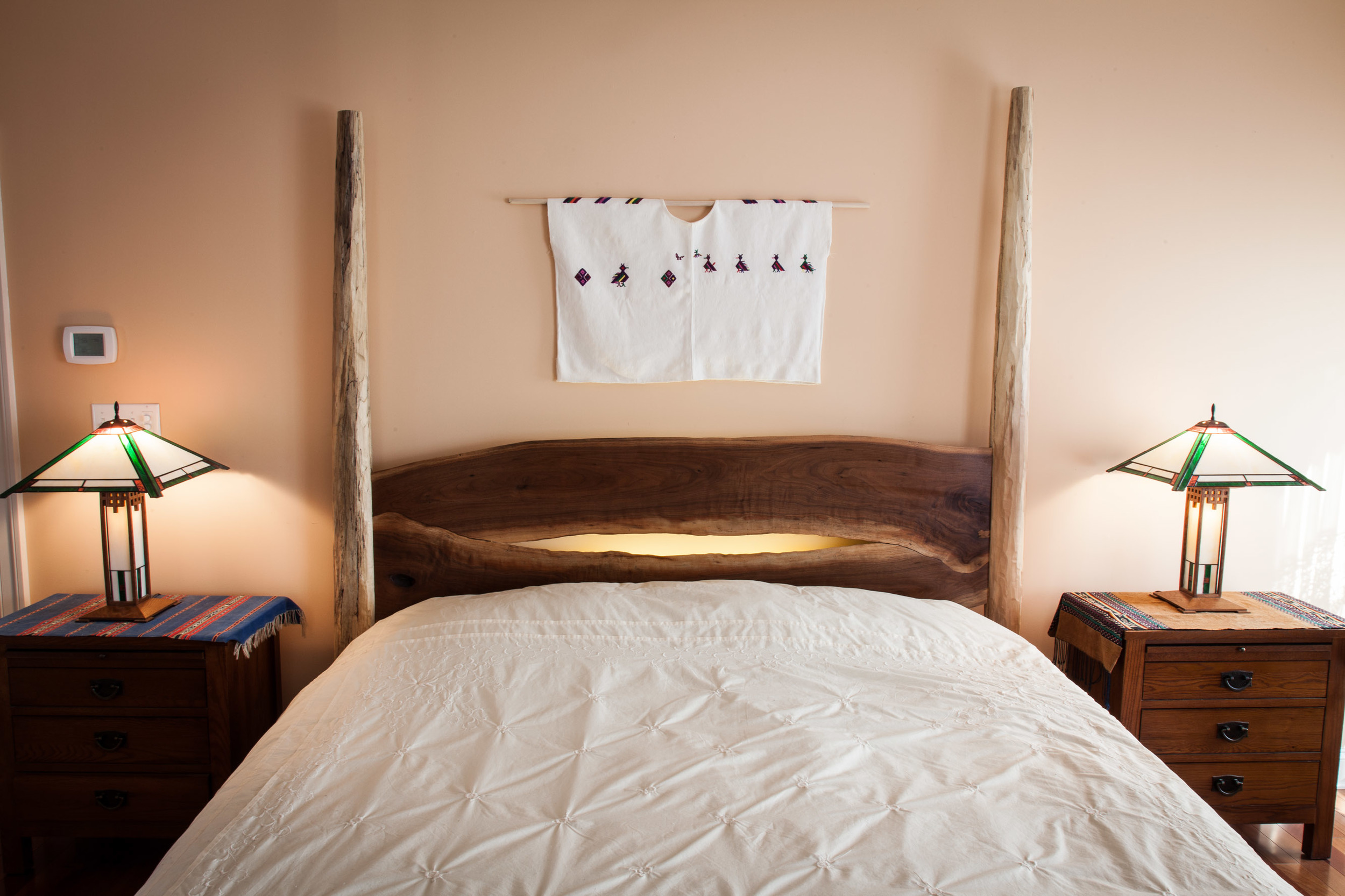 Custom walnut headboard by valebruck.com