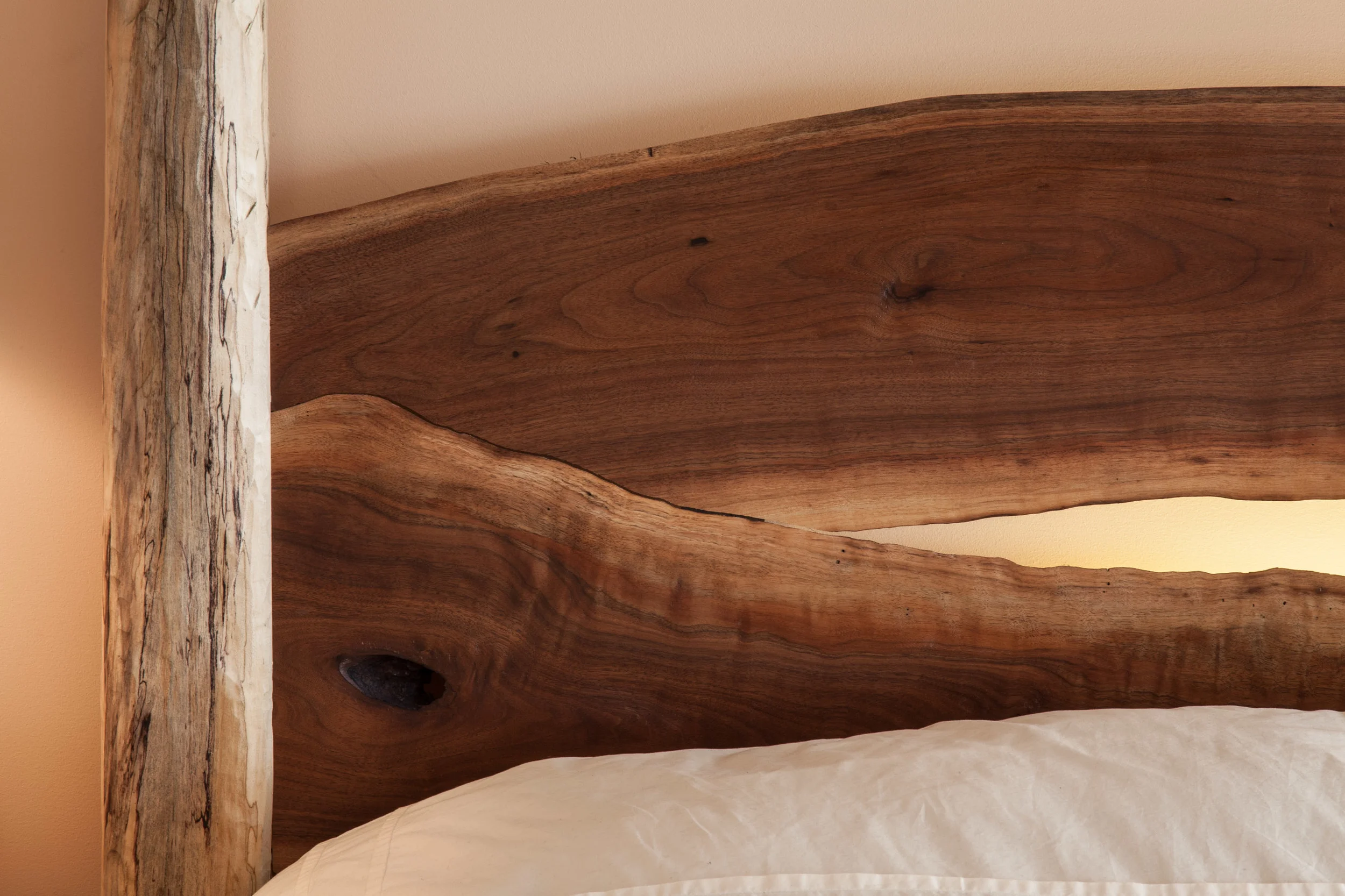 Custom walnut headboard by valebruck.com