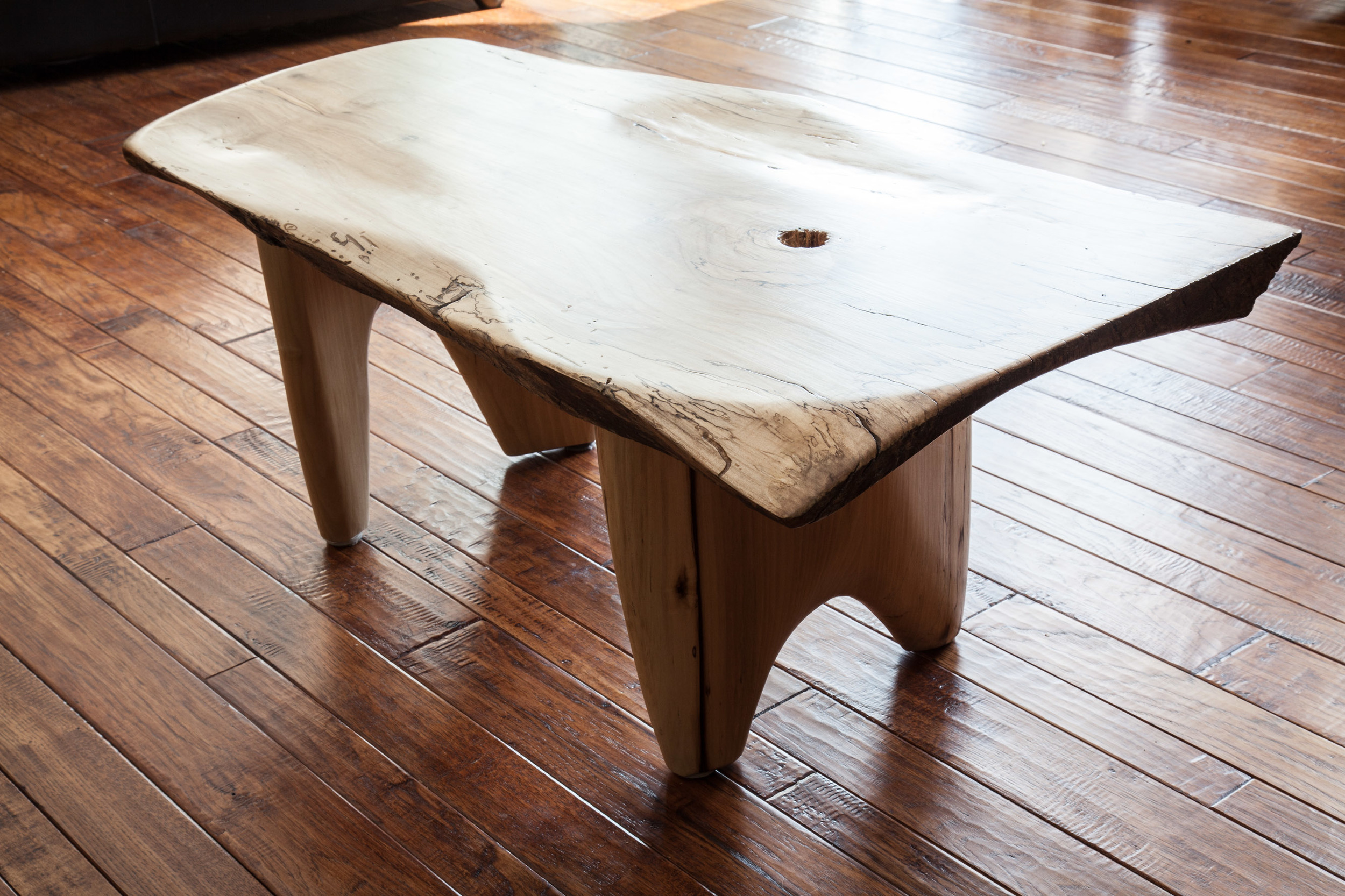 Spalted Maple "driftwood" coffee table by valebruck.com