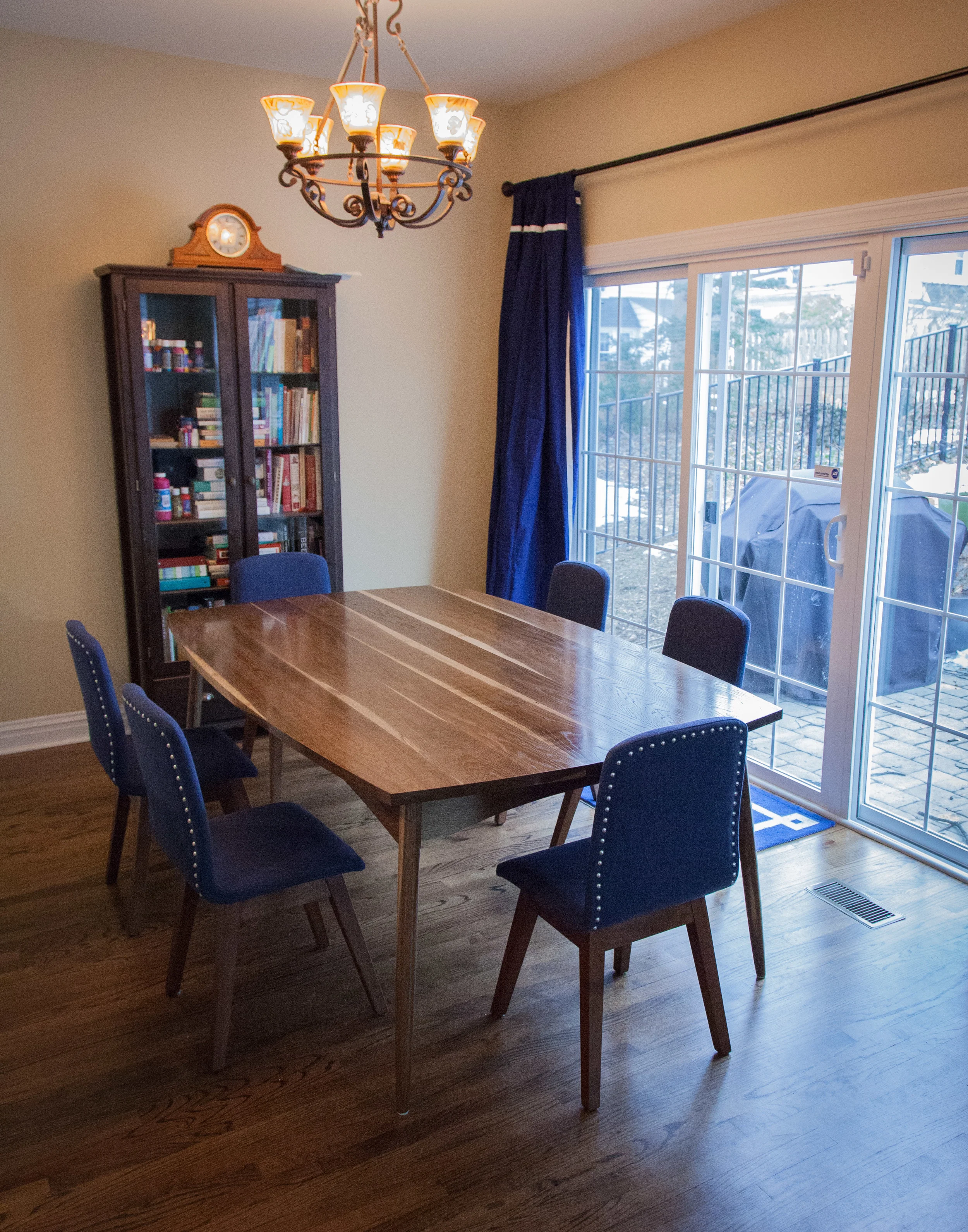 Mid-century modern white oak table by valebruck.com